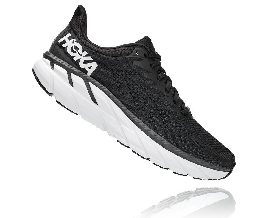 Tenis Hoka One One Masculino Pretas/Branco - Clifton 7 - 862-MGTBSD